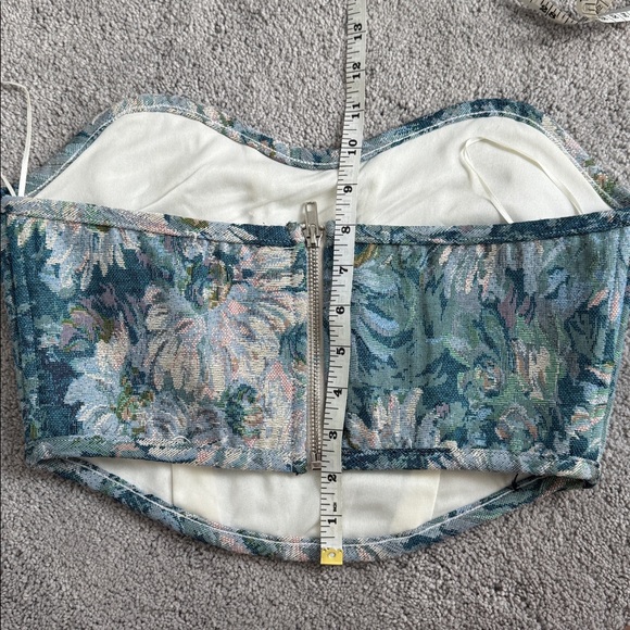 Altar'd State Floral Corset Top - Blue and Green - Picture 4 of 5